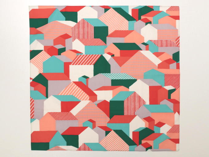 [New] Large FUROSHIKI Fabric - Home Green＆Red